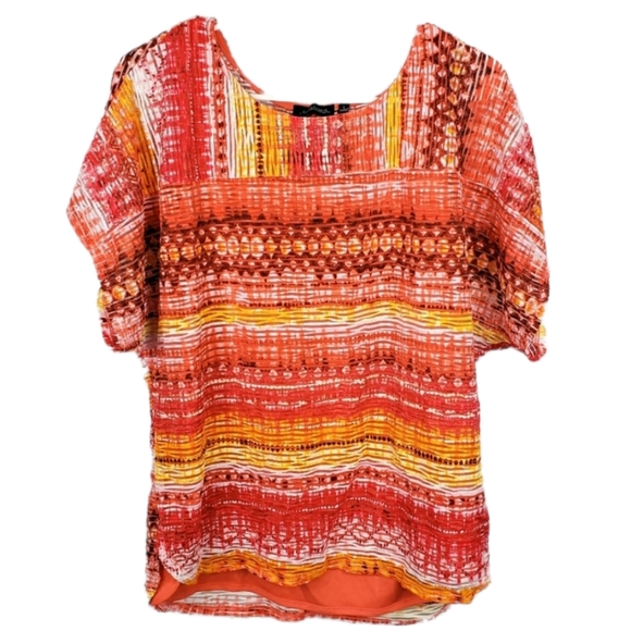 Notations Tops - Notations Boho Tribal Blouse